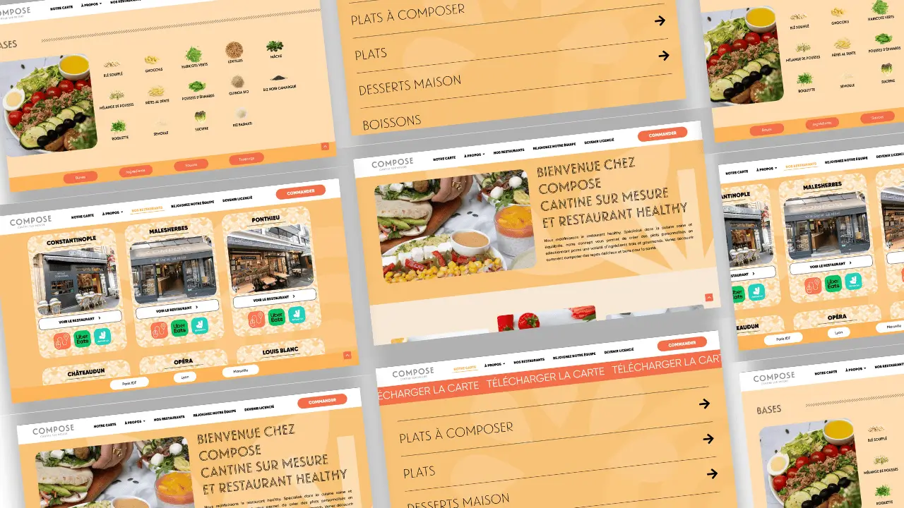 Site de Compose cantine sur mesure - Bar à salade